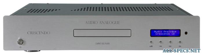 Audio Analogue Crescendo CD Player Características