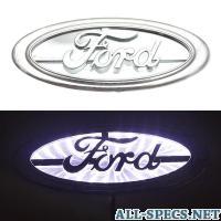 Toyota 3D logotipo do logotipo Ford (Ford) 145x58mm sobre branco branco iluminação 81121