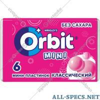 Orbit Жевательная резинка «Orbit» классический, 10.2 г