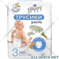Bella Baby happy Fraldas de frango «Bella Baby Happy» Midi 3, 6-11 kg universal, 14 peça