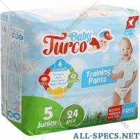 Baby Turco Fraldas de frango para crianças «Baby Turco» tamanho 5, 12-25 kg 24 peça