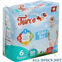 Baby Turco Подгузники-трусики для детей «Baby Turco» размер 6, 16+ кг, 20 шт.