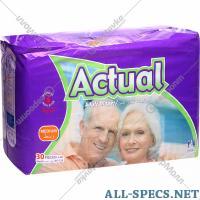 Actual Fraldas. para adulto «Actual» tamanho М, 85-125 ver 30 peça