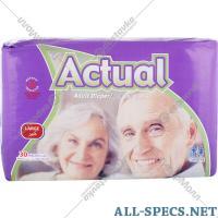 Actual Fraldas. para adulto «Actual» tamanho L, 100-150 ver 30 peça