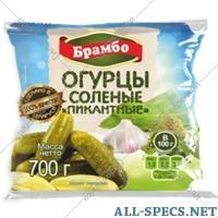 Брамбо Pepinos salgado "Brambo." picante 700 G.
